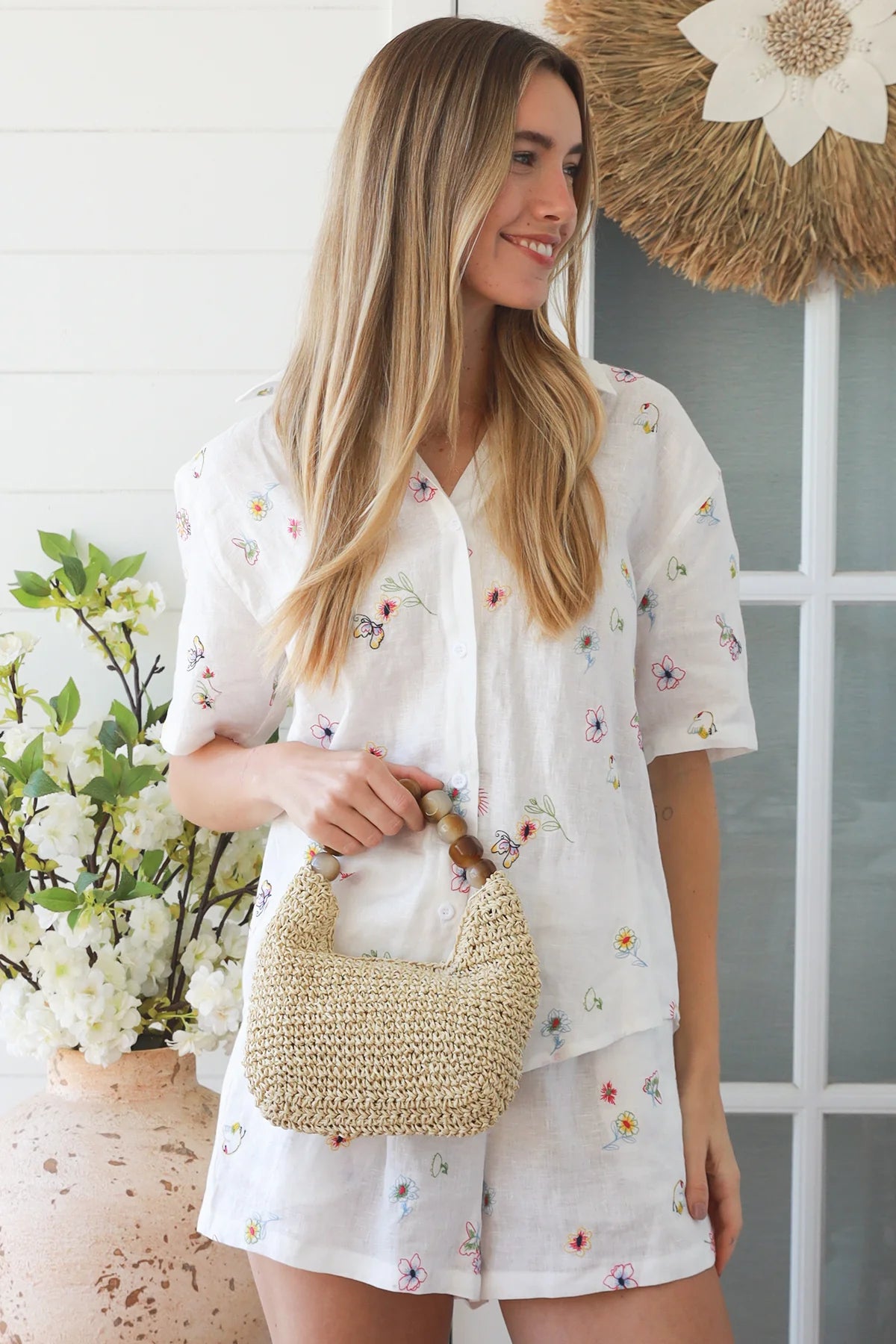 Beaded Handle Bag