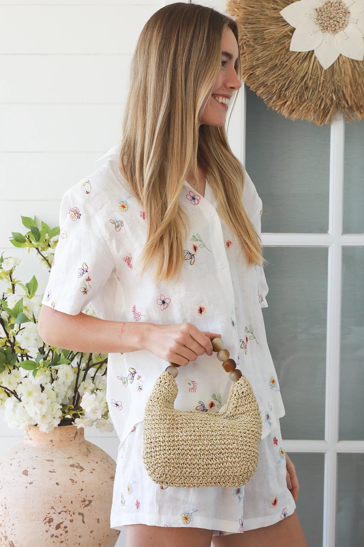 Beaded Handle Bag