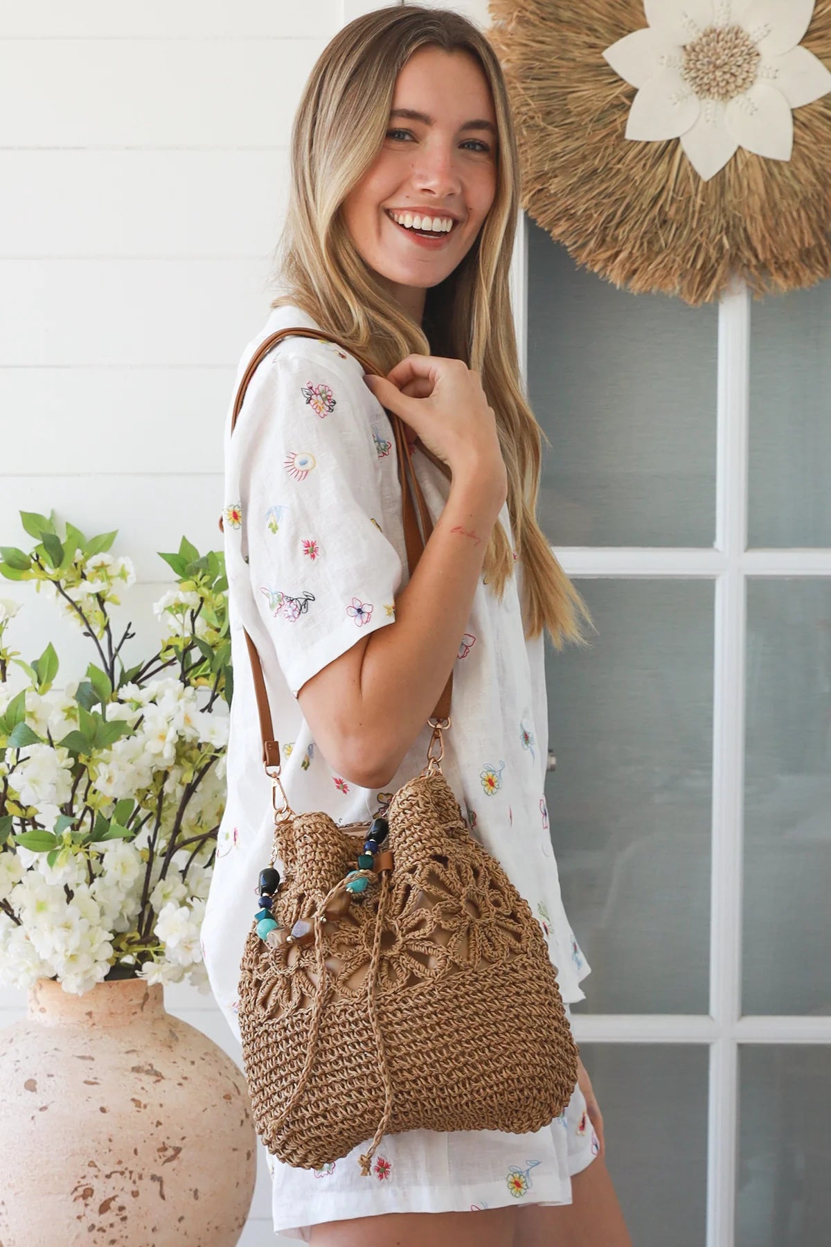 Beaded Crossbody Bag
