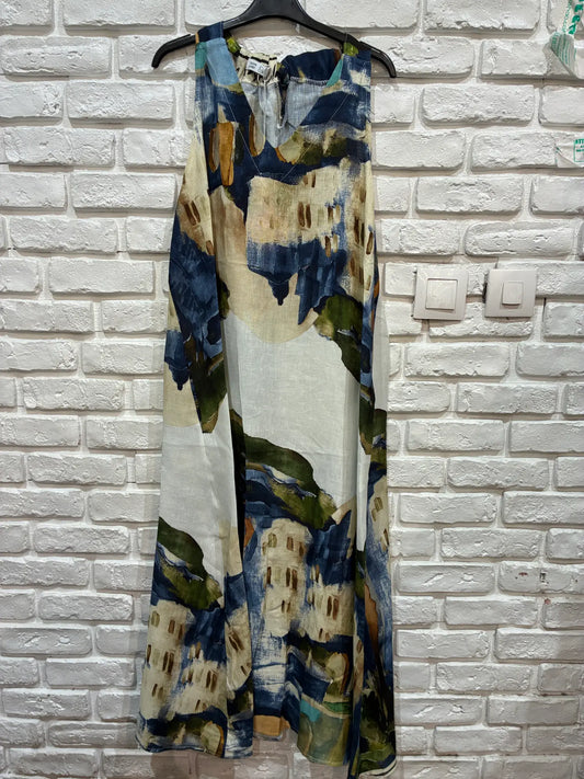 Vila Linen Dress - Navy