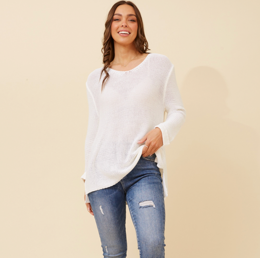 Lightweight Knit - Cream White