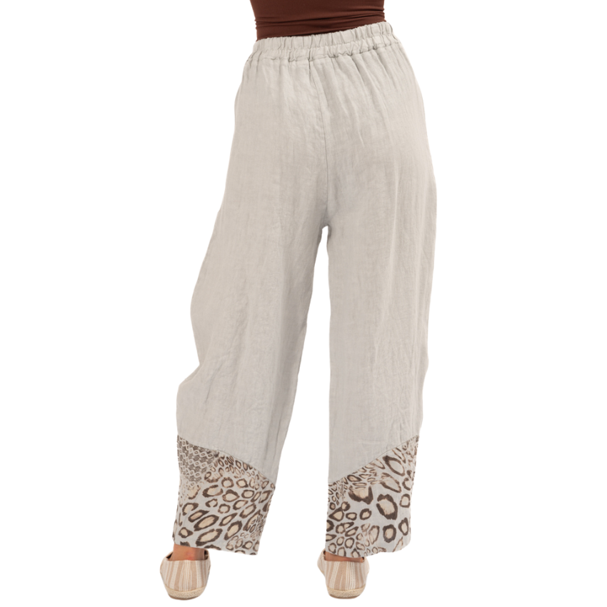 Cheetah Cuff Pants - Grey