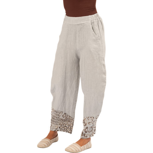 Cheetah Cuff Pants - Grey