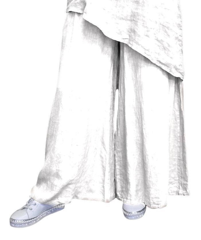 Lyn Linen Pants - White