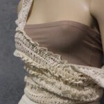 Cotton Shirred Crop Top - Calico