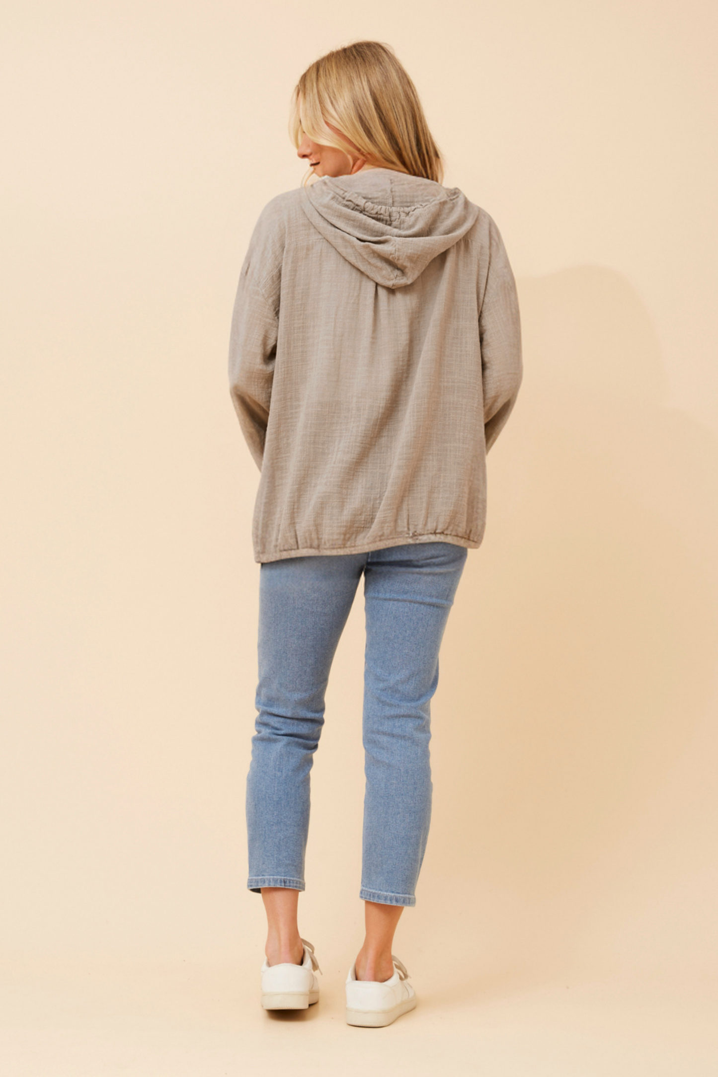 Cotton Bomber Jacket - Fango