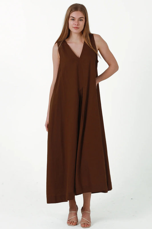 Trapeze Dress - Chocolate