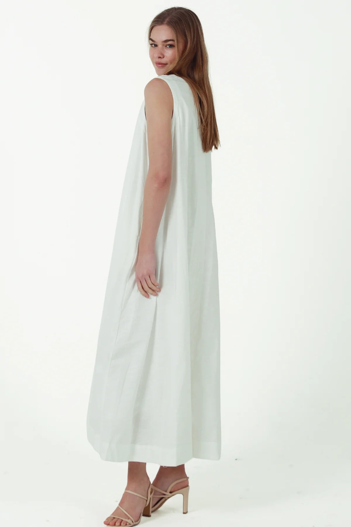 Trapeze Dress - White