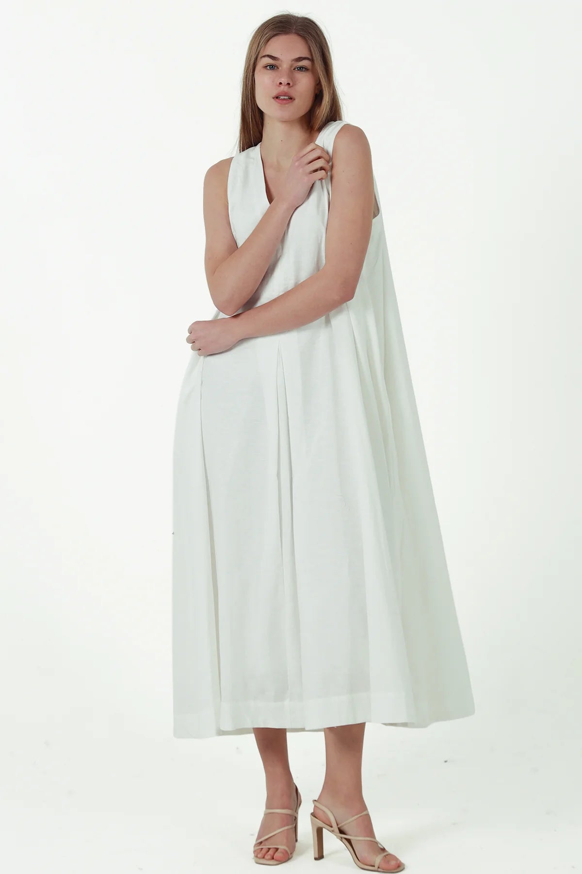 Trapeze Dress - White