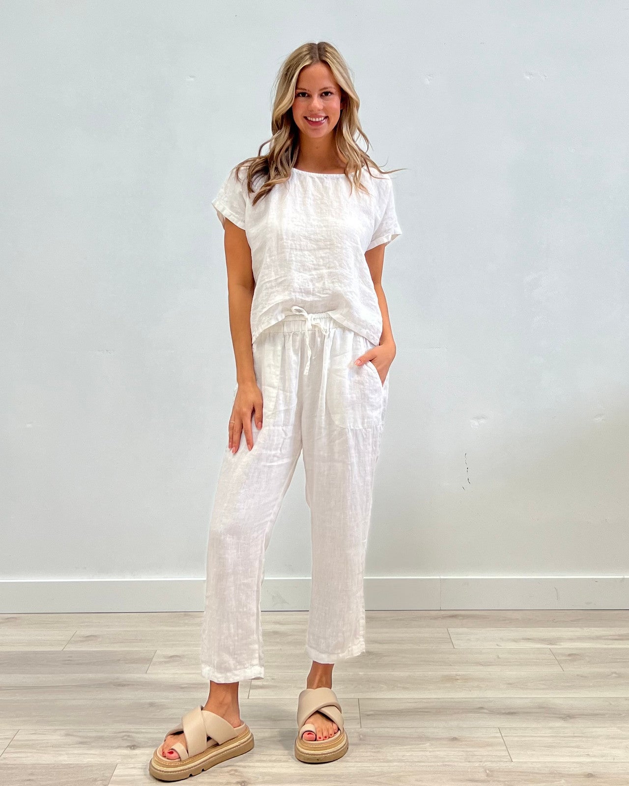 Joyce 3/4 Pants - White