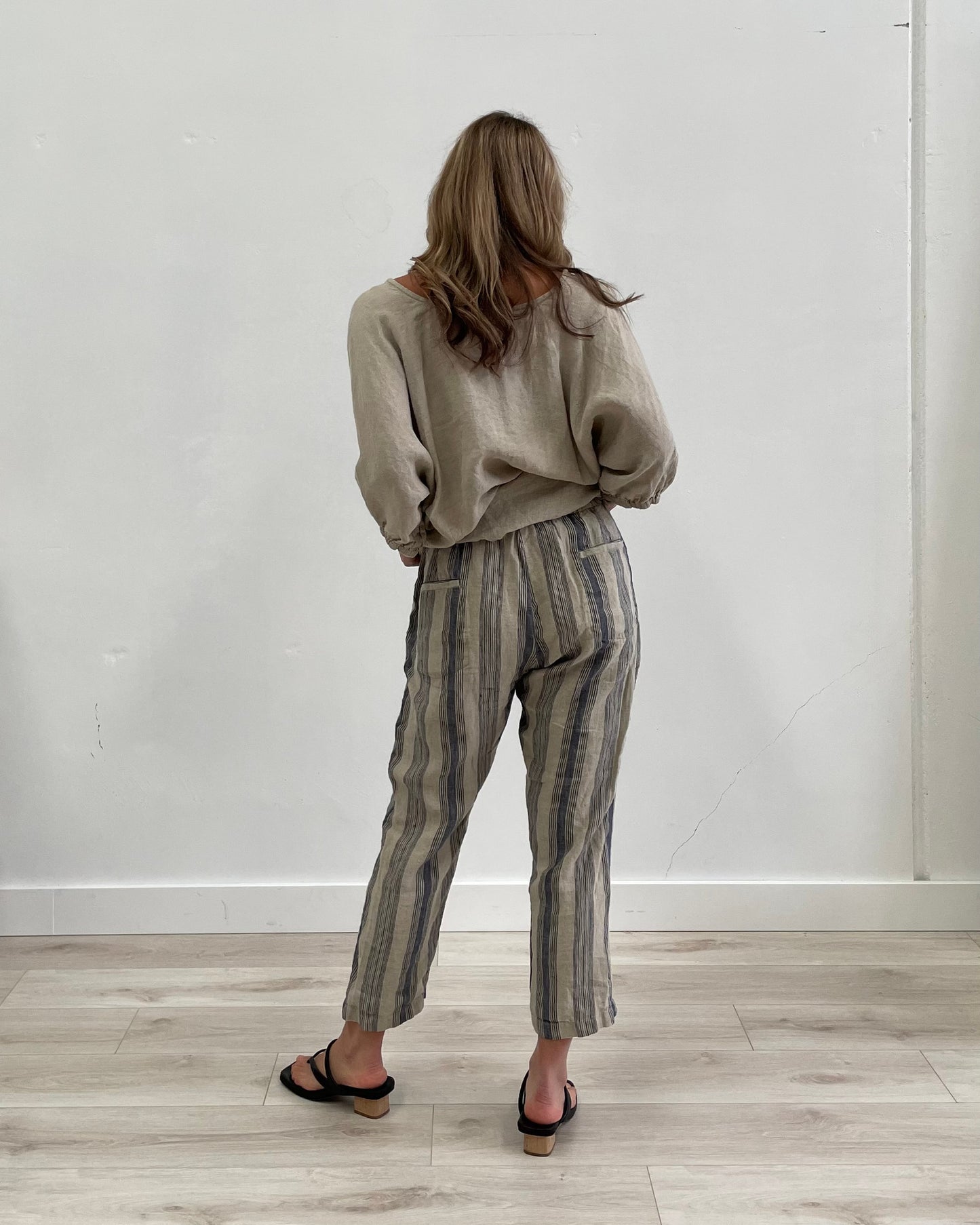 Erika 3/4 Pants - Blue Stripe