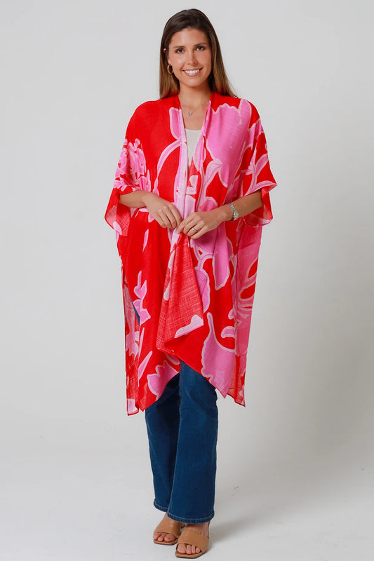 Cape - Red & Pink Floral