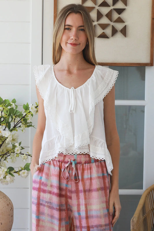 Bella Cotton Top - White
