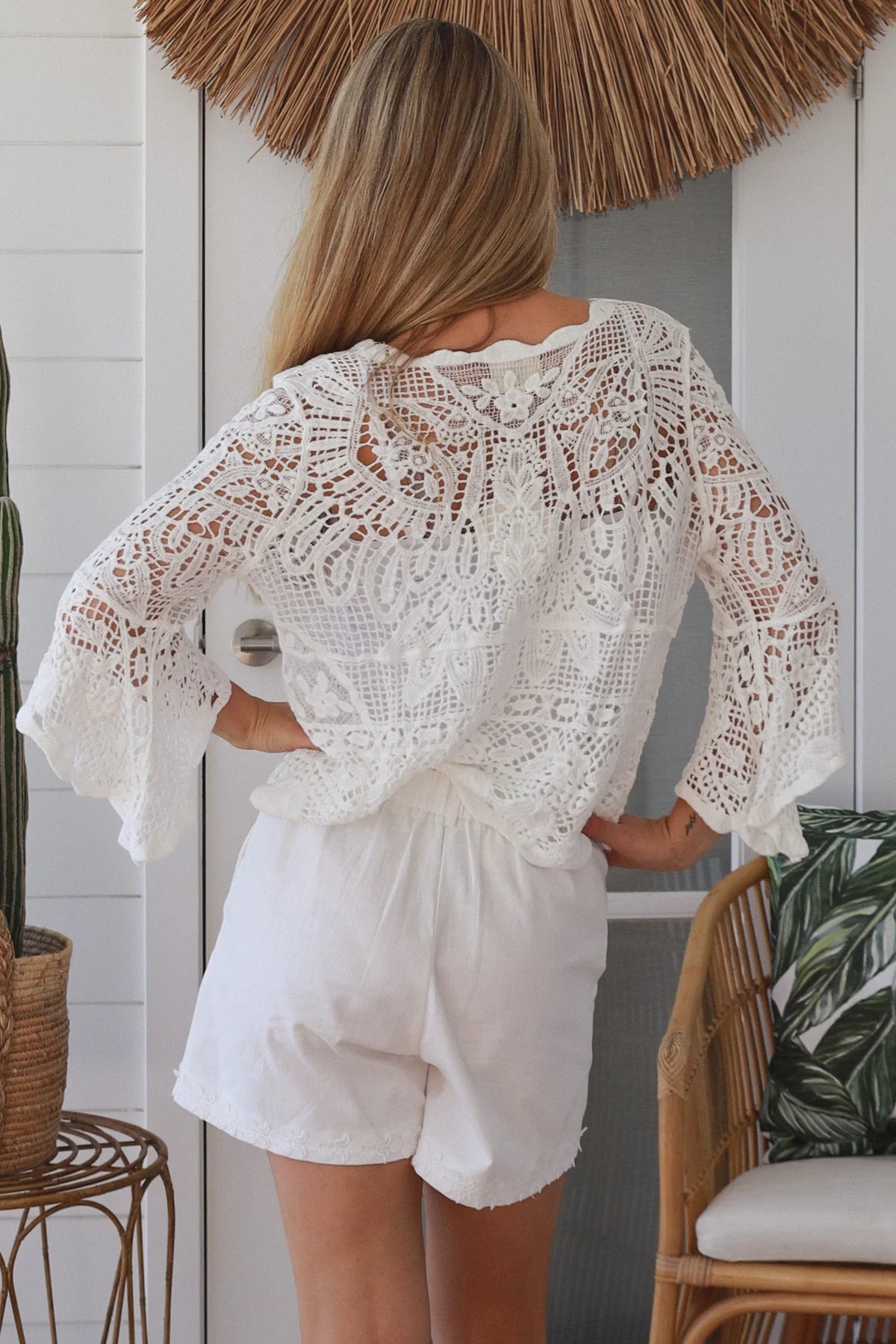 Crochet Swing Top - White