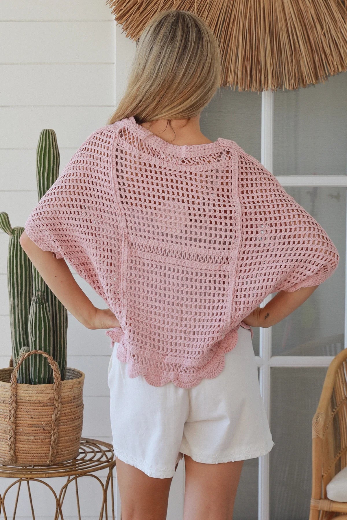 Daisy Crochet Top - Pink