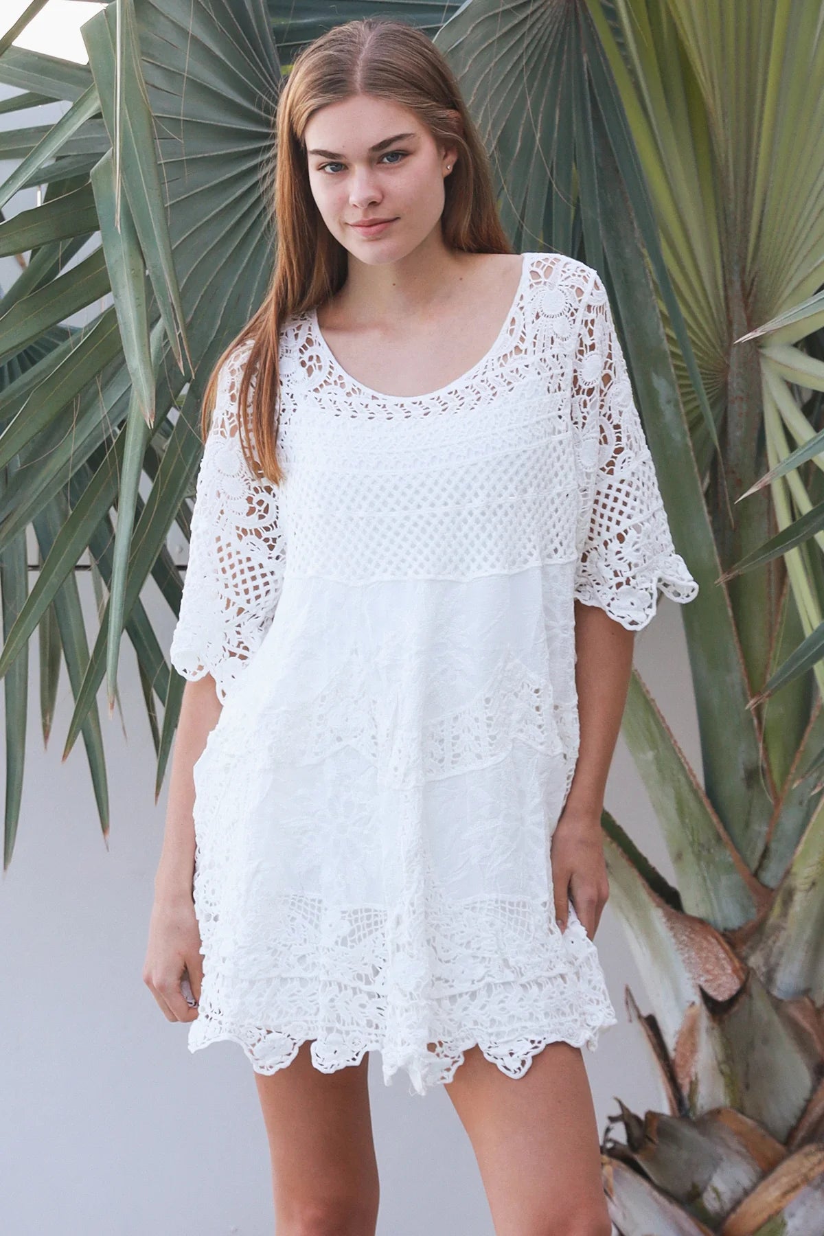 Summa Crochet Tunic - White