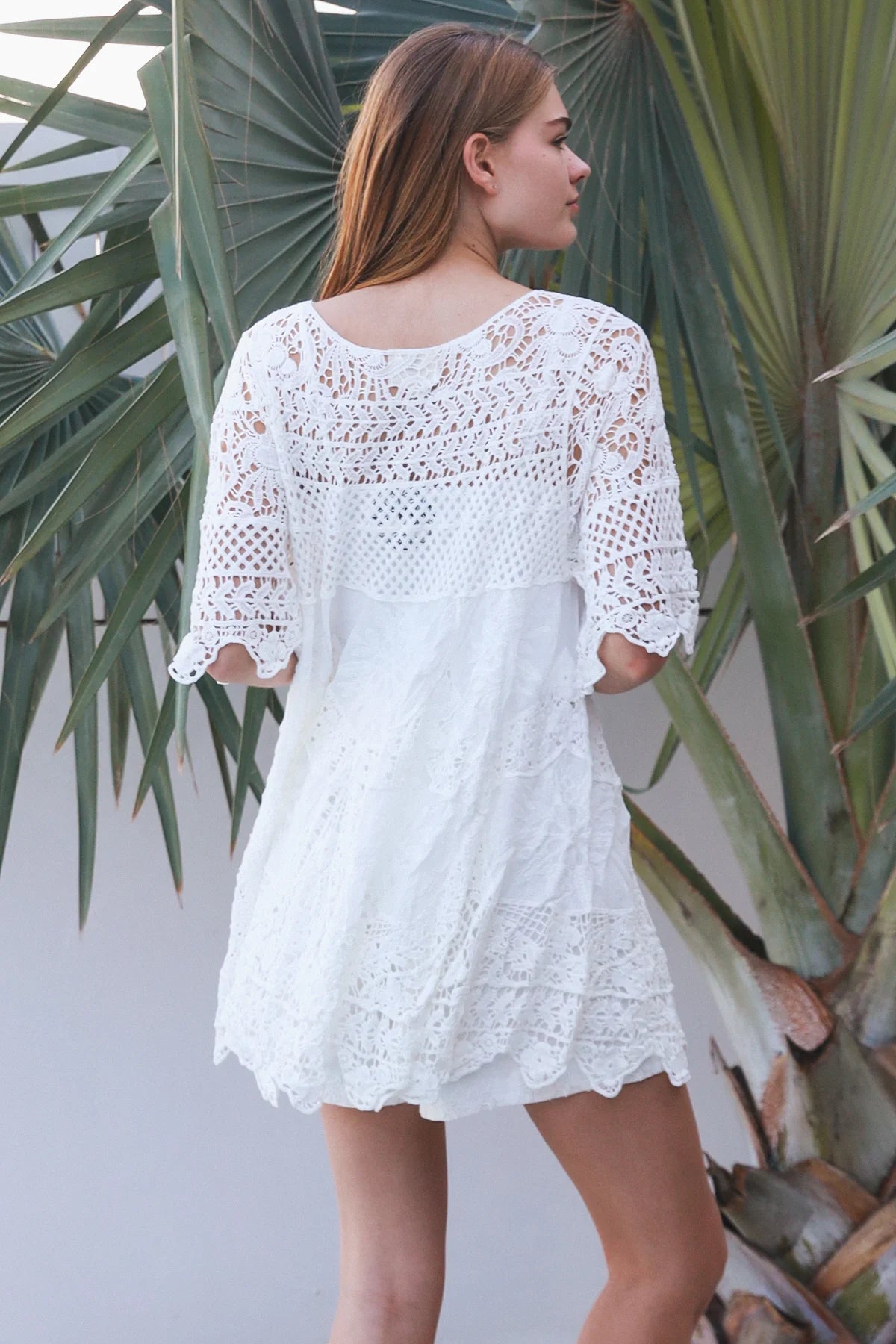 Summa Crochet Tunic - White