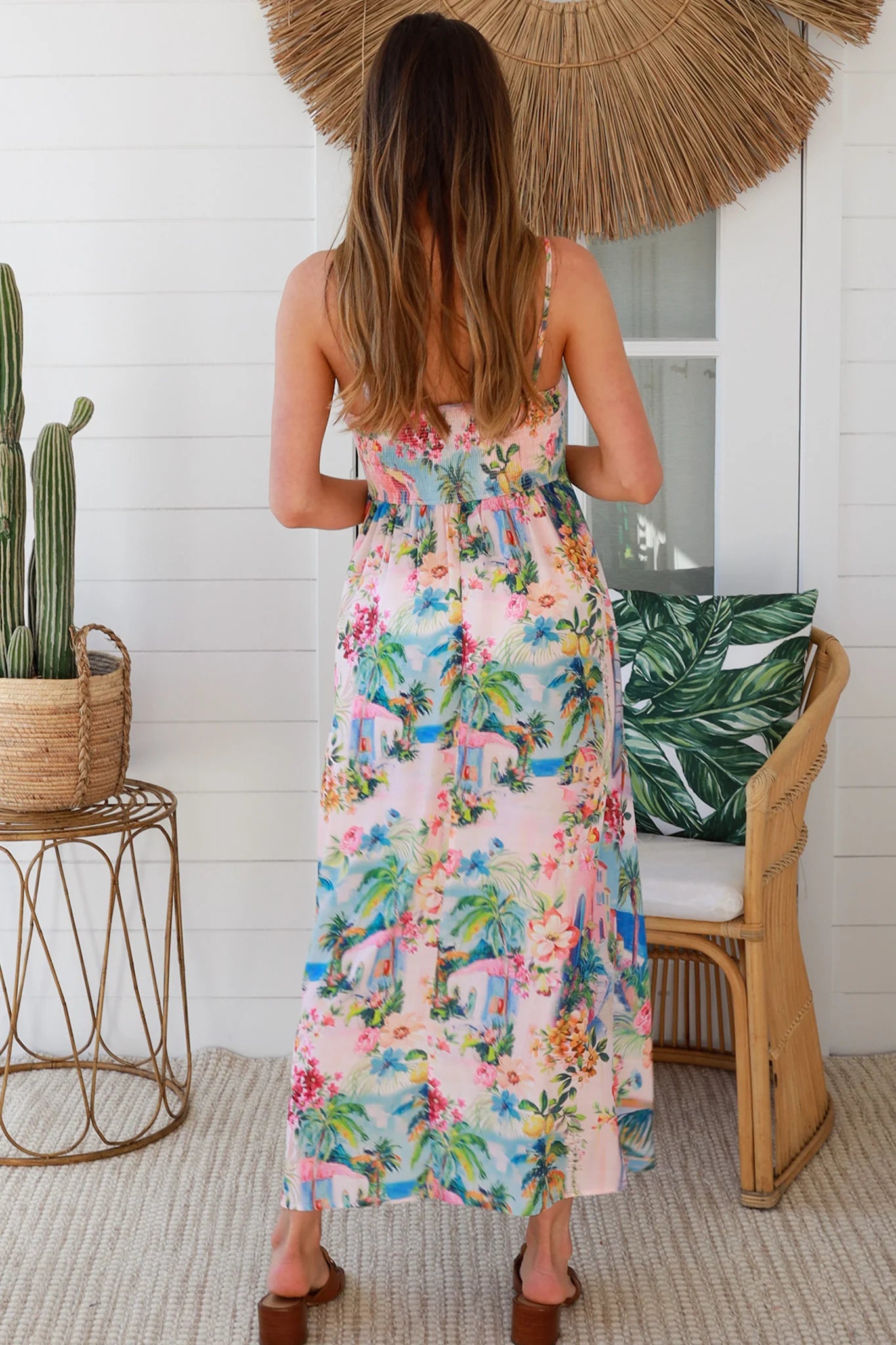 Tropical Slip Maxi Dress