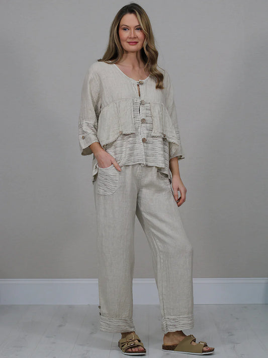 Tweed Blouse - Beige