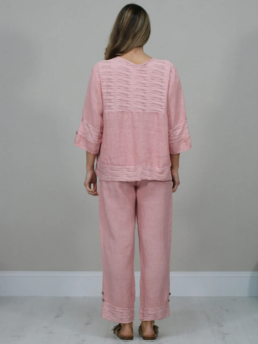 Tweed Blouse - Coral