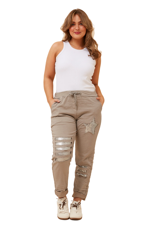 Glitter Jogger Pants - Fango