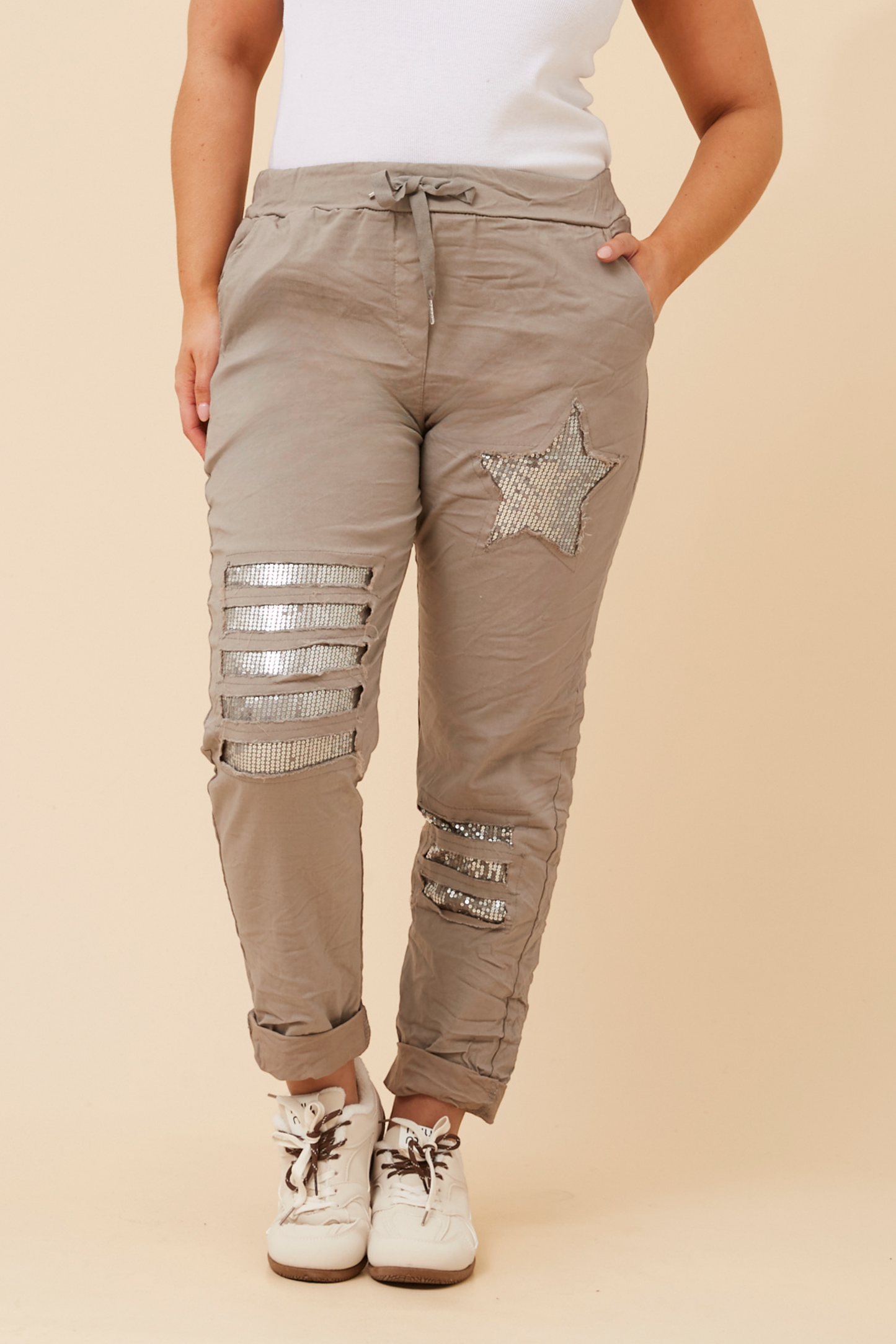 Glitter Jogger Pants - Fango