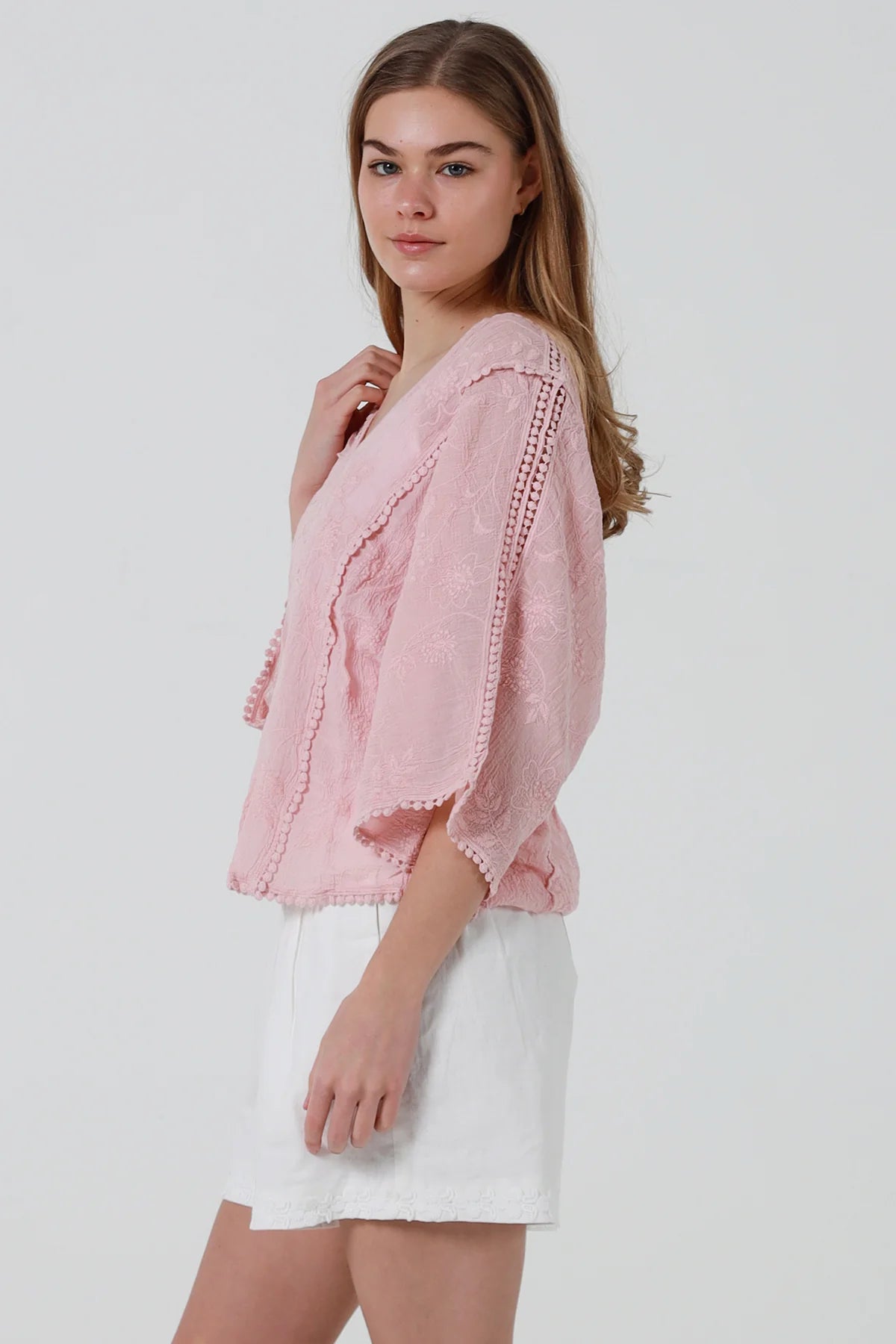 Ivy Cotton Top - Pink