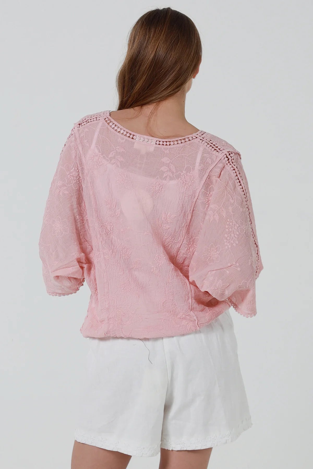 Ivy Cotton Top - Pink