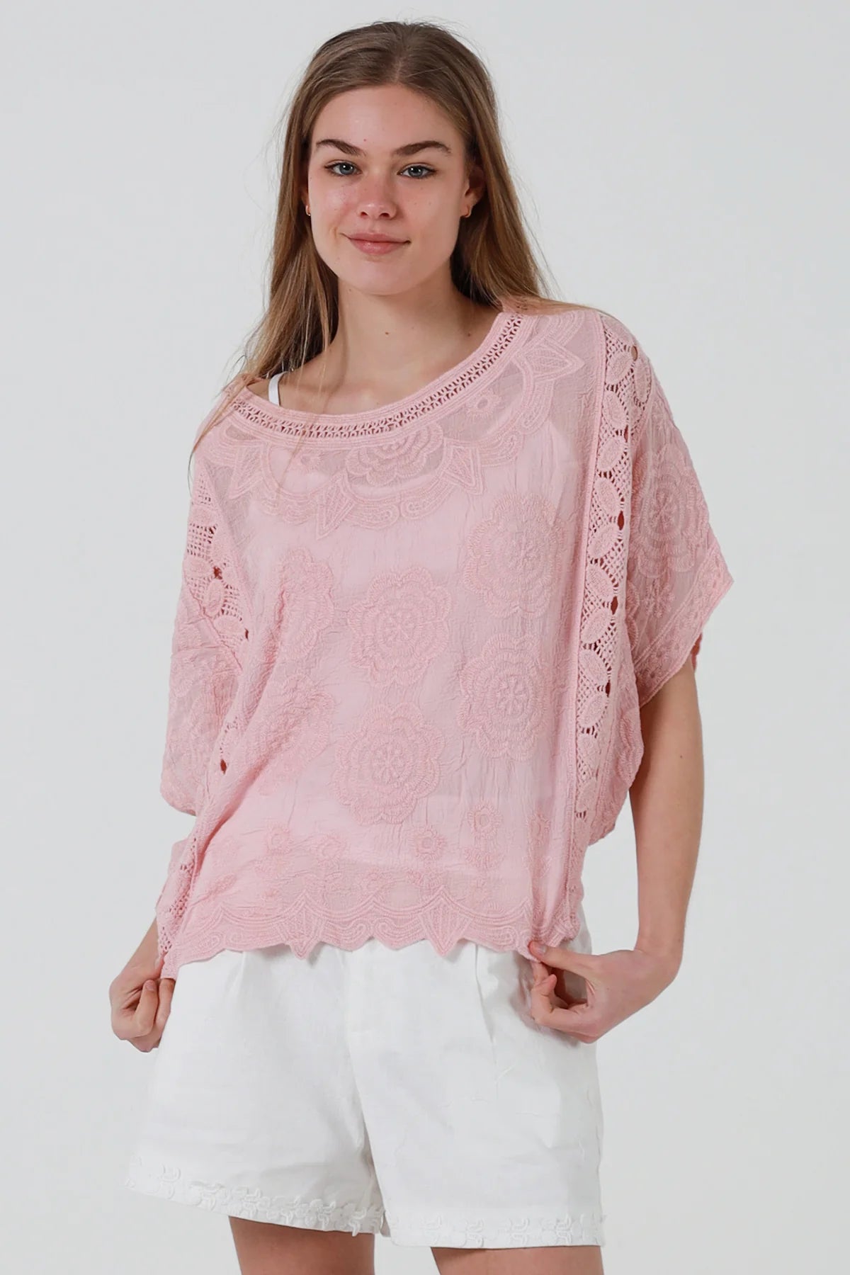 Rosie Cotton Top - Pink