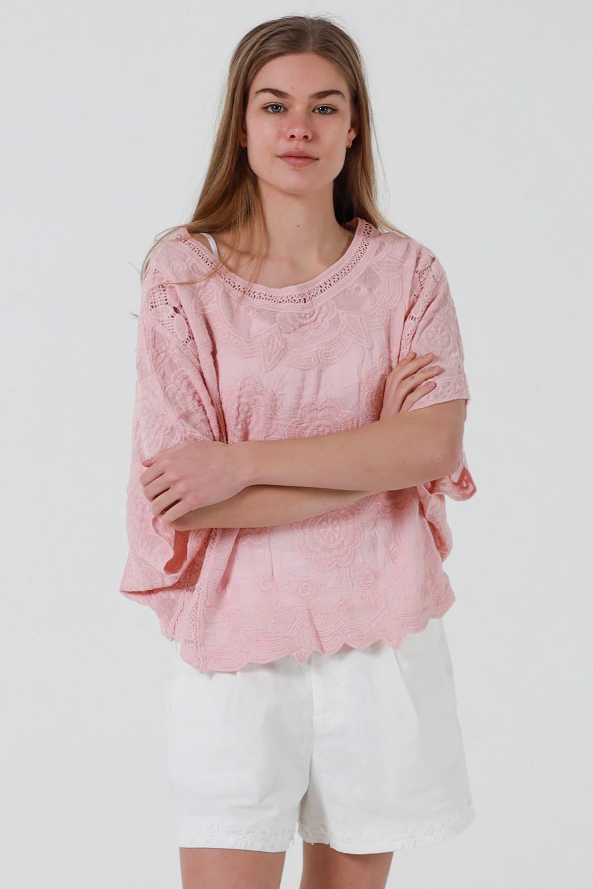 Rosie Cotton Top - Pink
