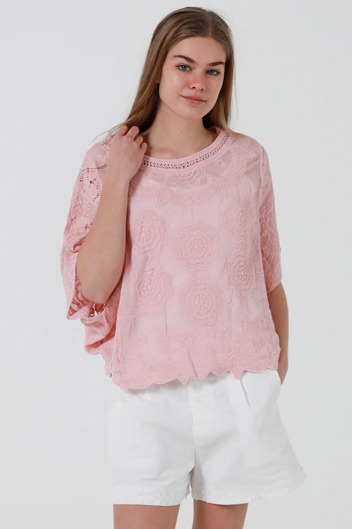 Rosie Cotton Top - Pink
