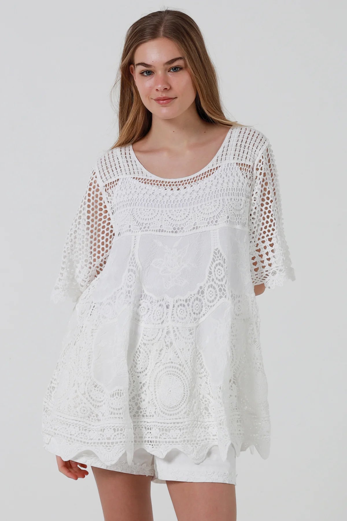 Dolly Crochet Top - White