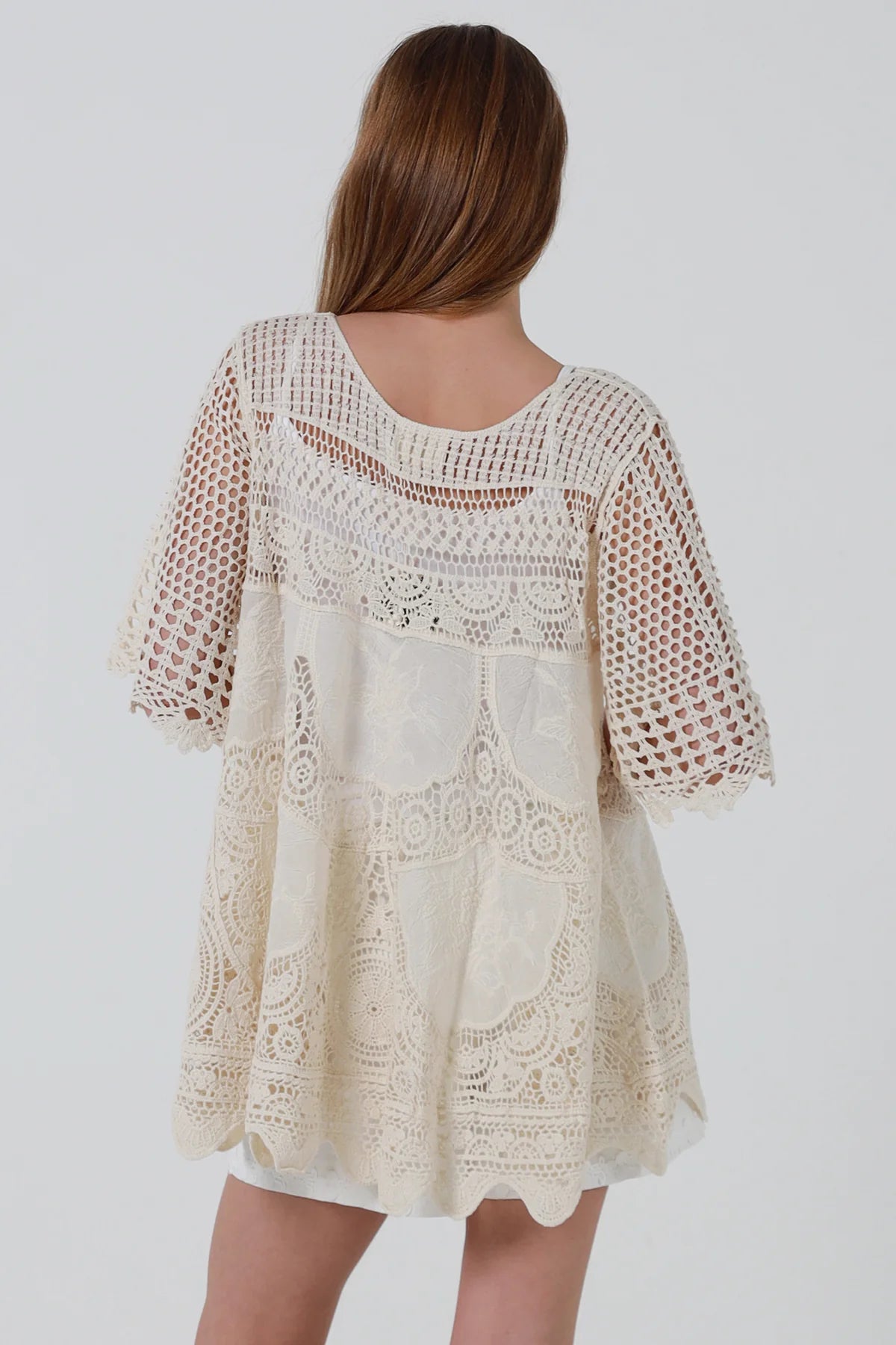 Dolly Crochet Top - Cream