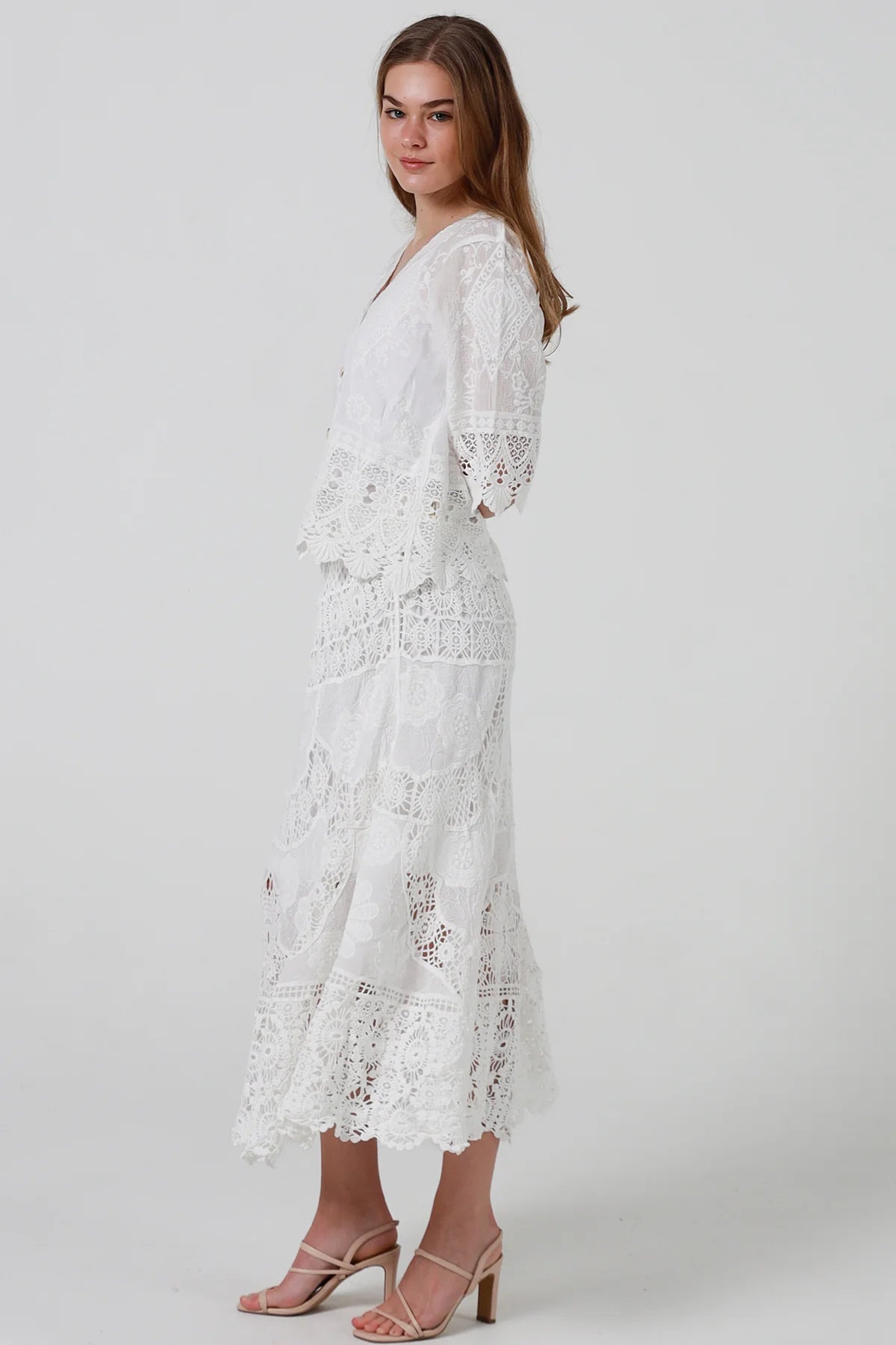 Dolly Crochet Skirt - White