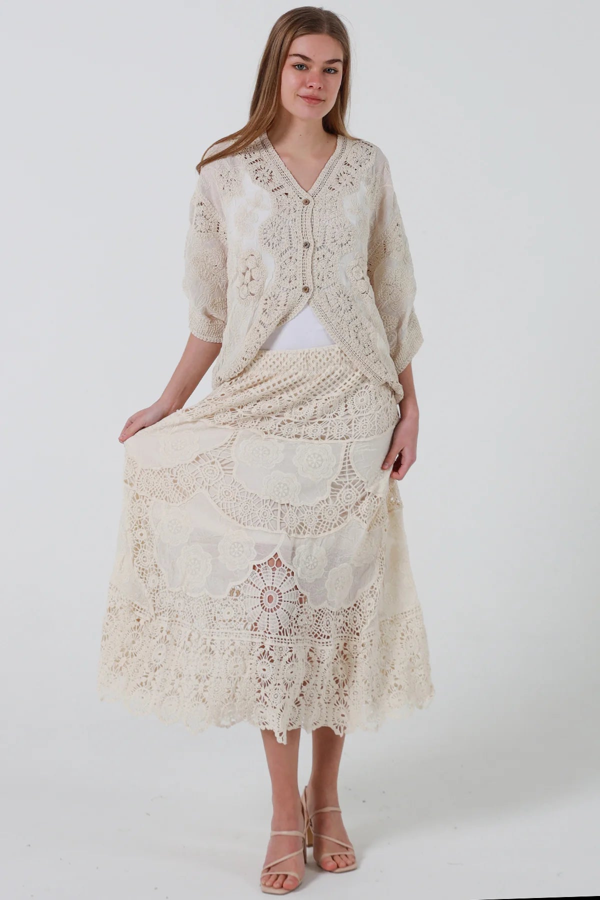 Rosie Cotton Skirt - Cream