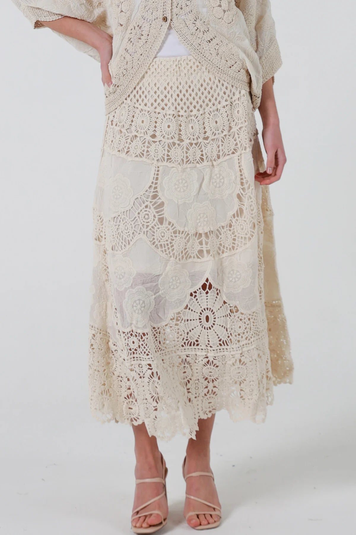 Rosie Cotton Skirt - Cream