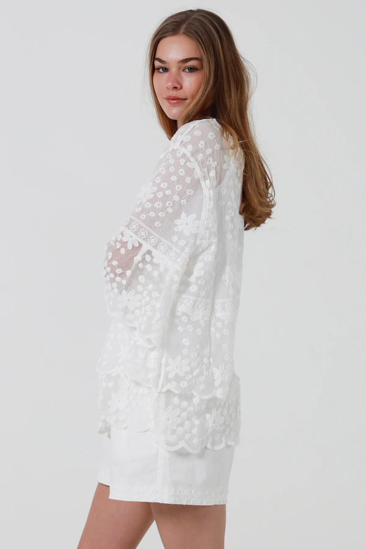 Lily Cotton Top - White