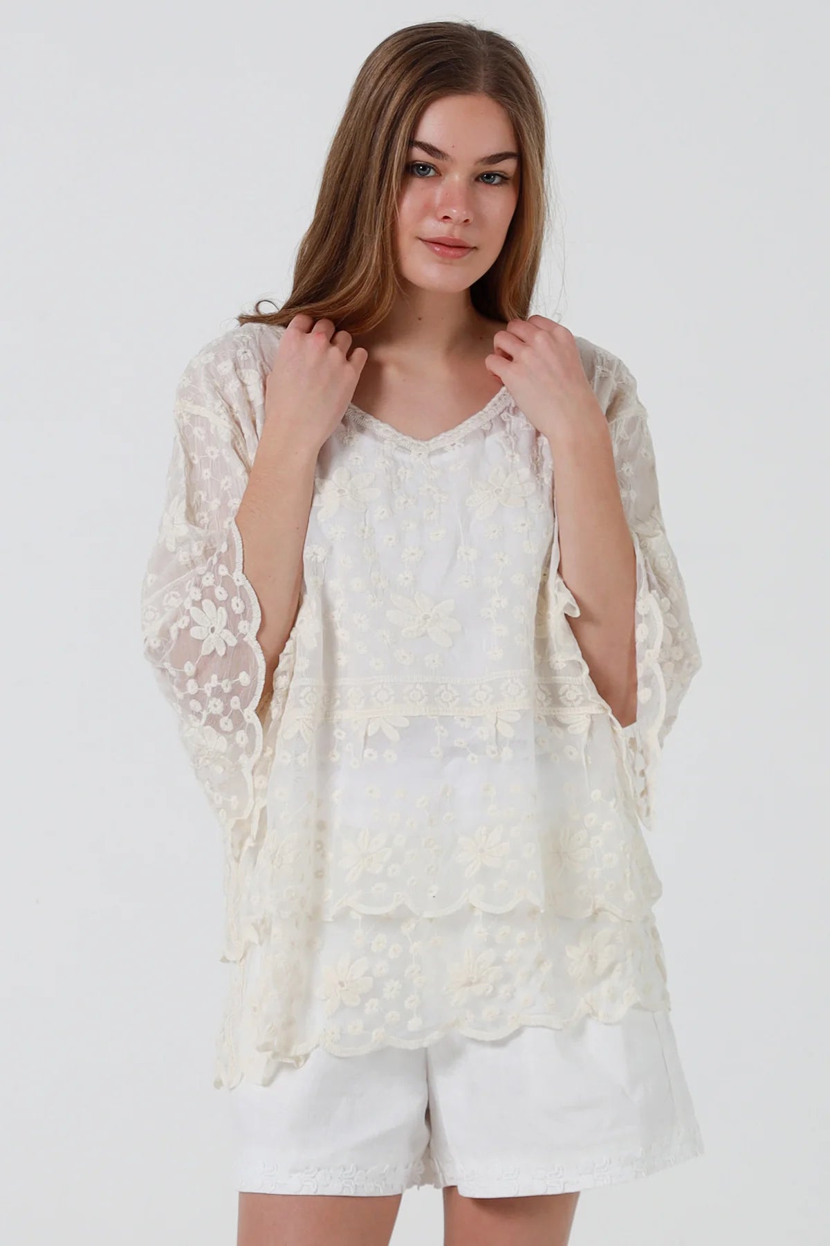 Lily Cotton Top - Cream