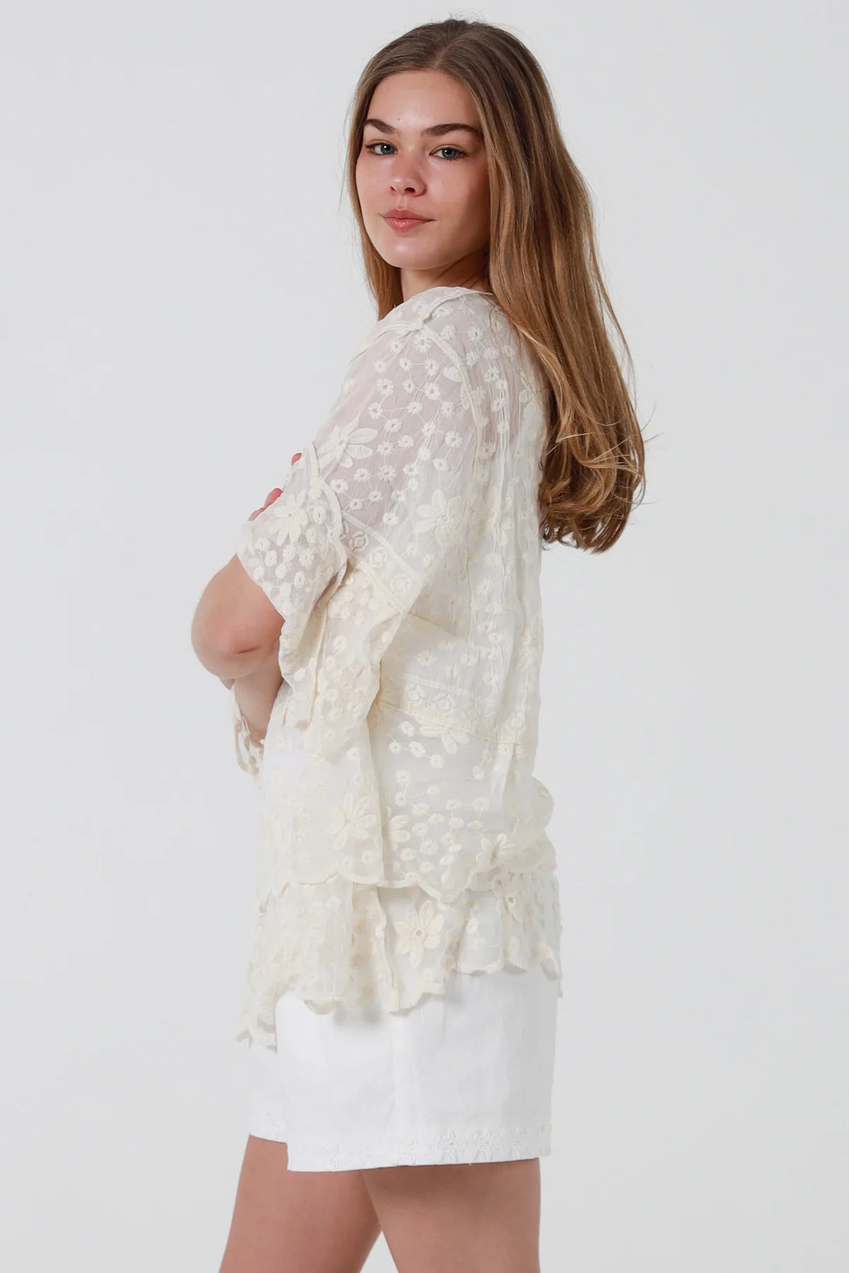 Lily Cotton Top - Cream