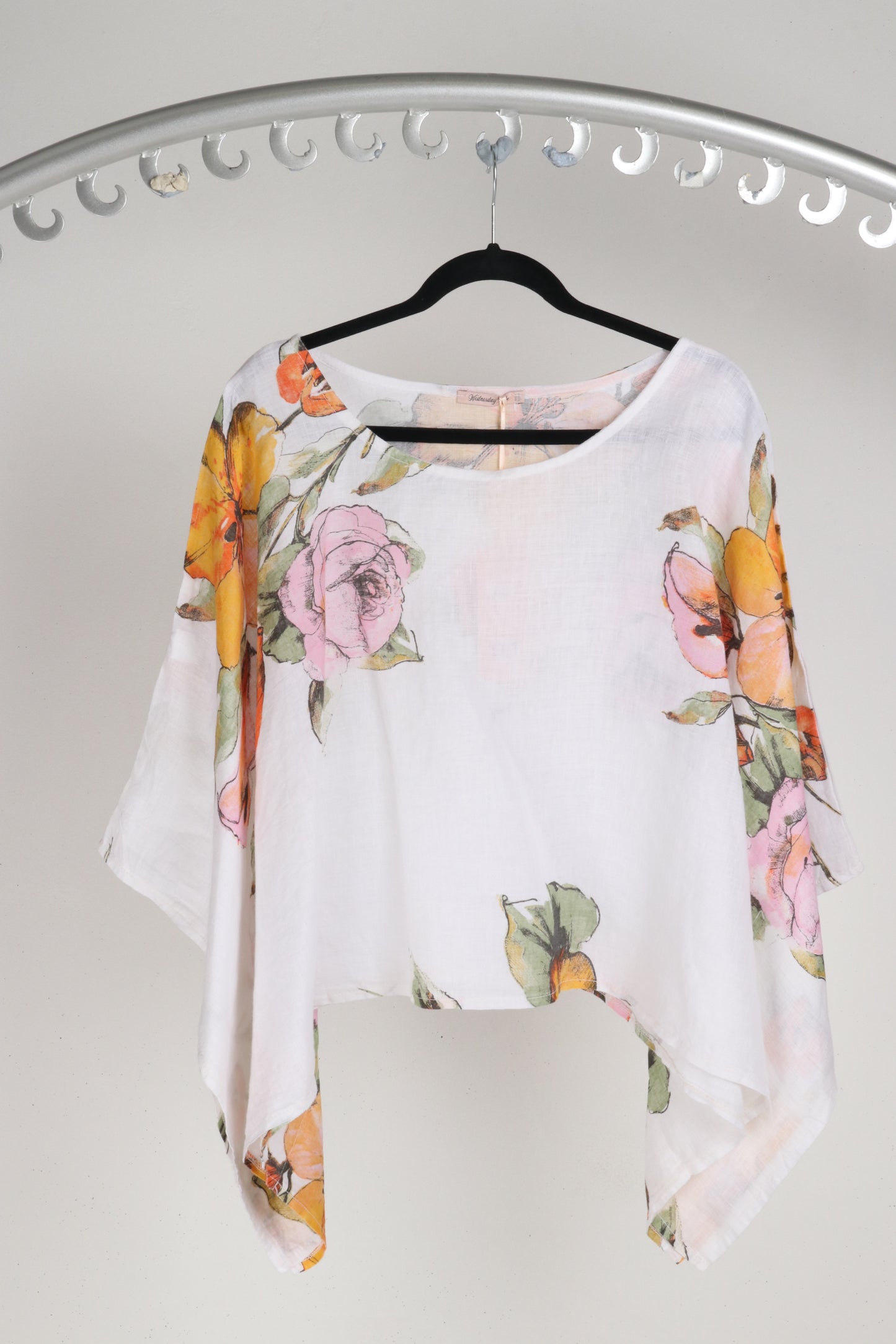 Floral Tia Top - White
