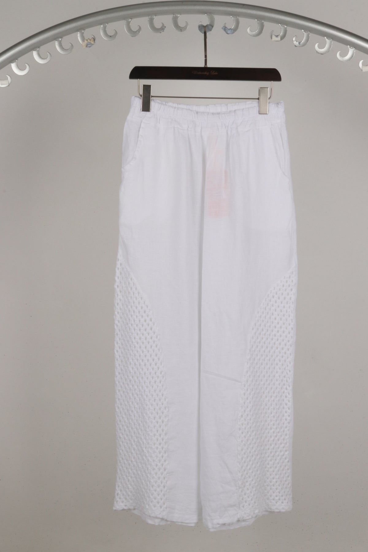 Panel Linen Pants - White