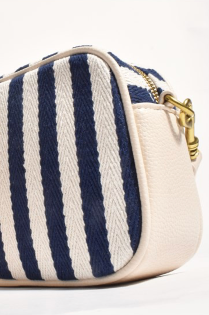 Stripe Canvas Cross Body Bag