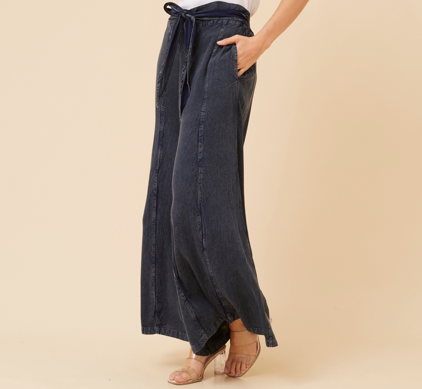 Anetta Flare Pants -  Dark Denim