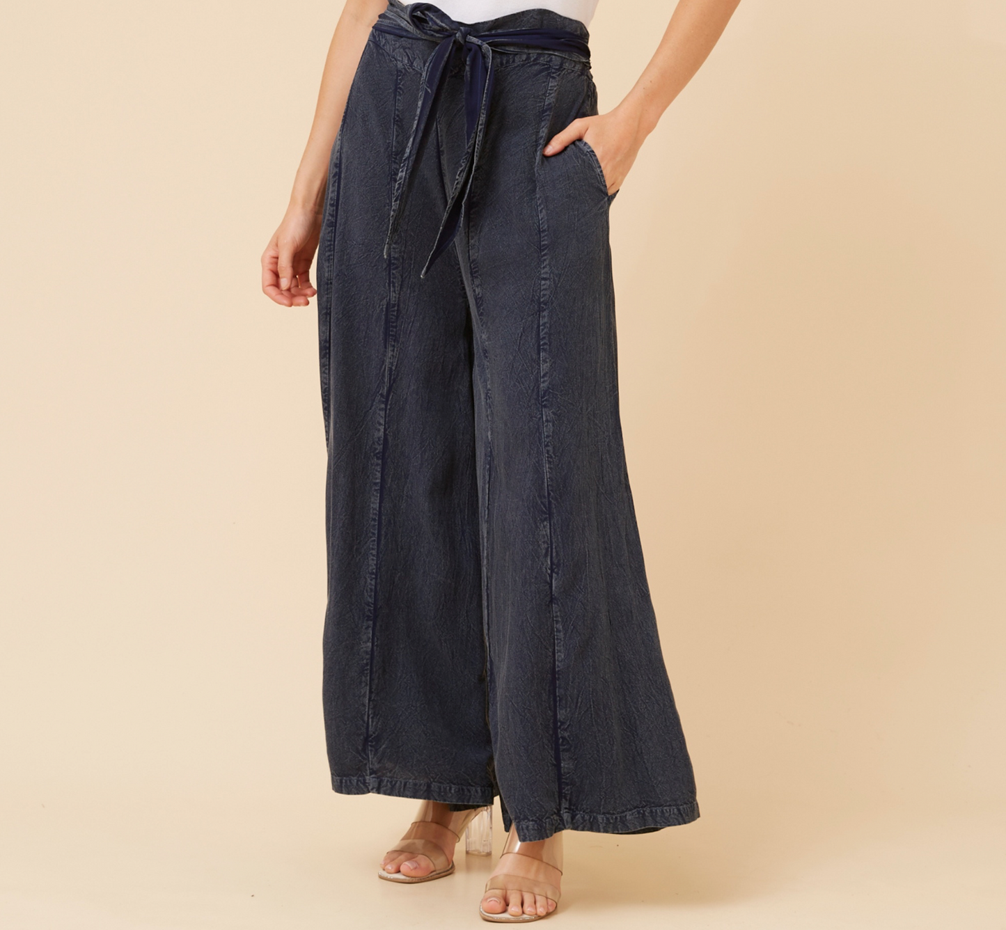Anetta Flare Pants -  Dark Denim