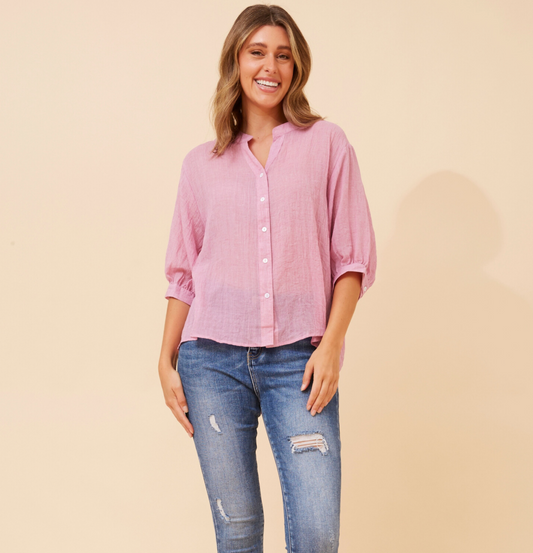 Bellina Shirt - Rouge Pink