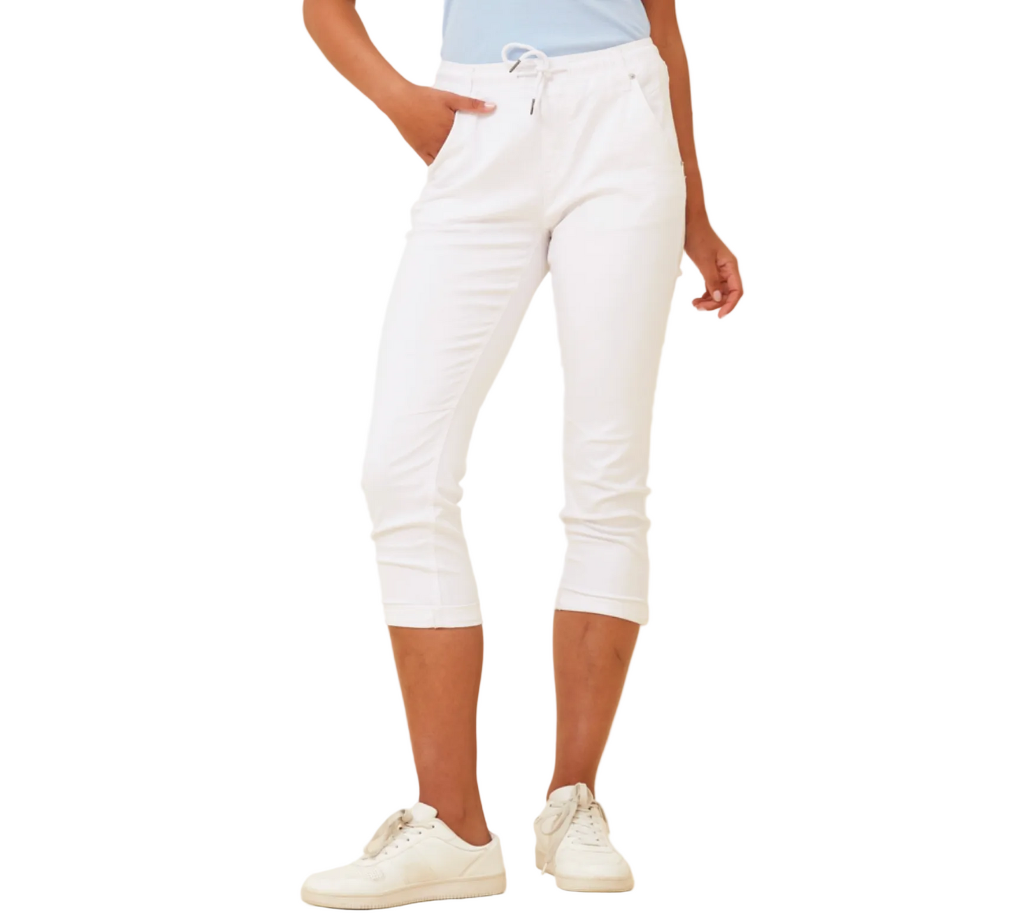 3/4 Jogger Pants - White