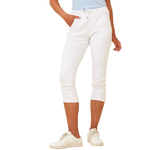 3/4 Jogger Pants - White