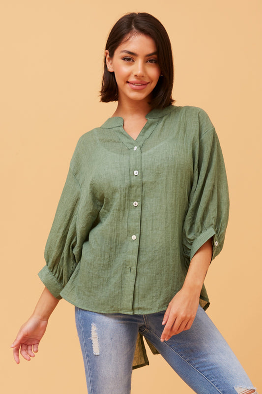 Bellina Shirt - Fern Green