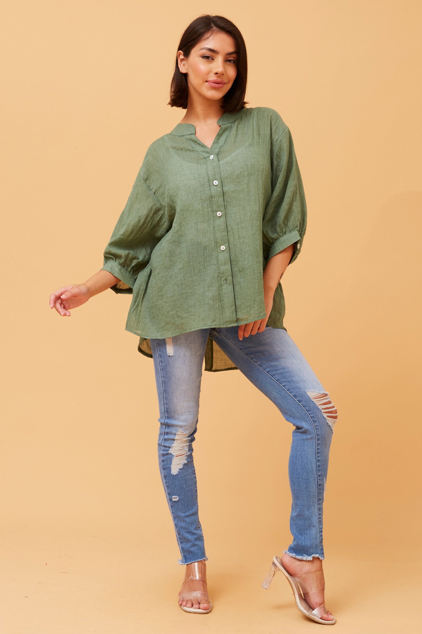Bellina Shirt - Fern Green