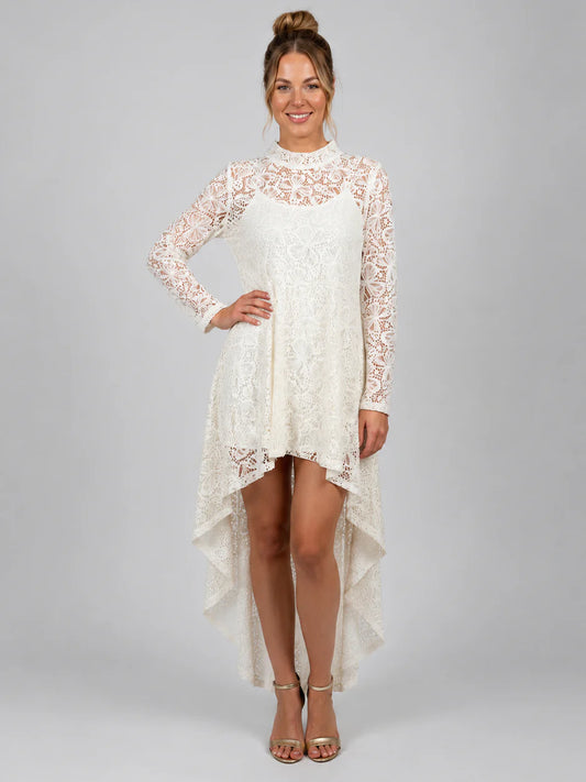 HiLo Lace Top - Cream